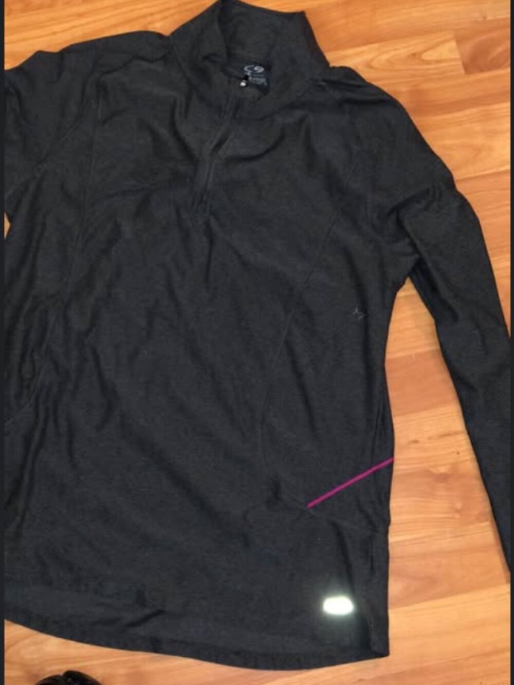 Champion Semi-Fitted Gray Jacket with Pink Piping